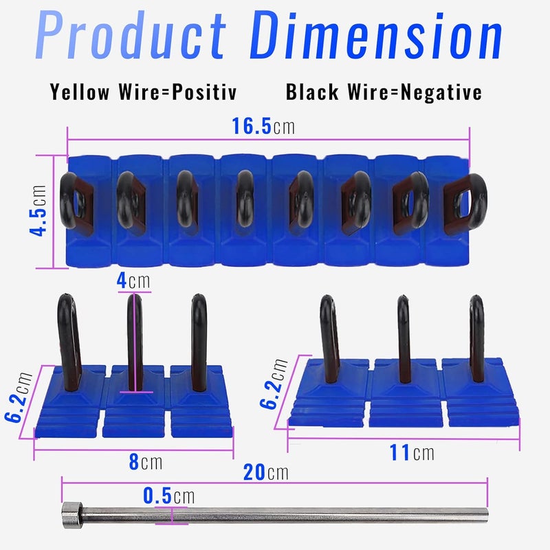 HiYi Car Dent Repair Tools Heavy Duty Paintless Repair Removal Tools Strong Dent Puller Handle Lifter Blue Glue Tabs Powerful Body Repair Dent Remover Tool Kit for Car Dent Repair (Blue) - Image 4